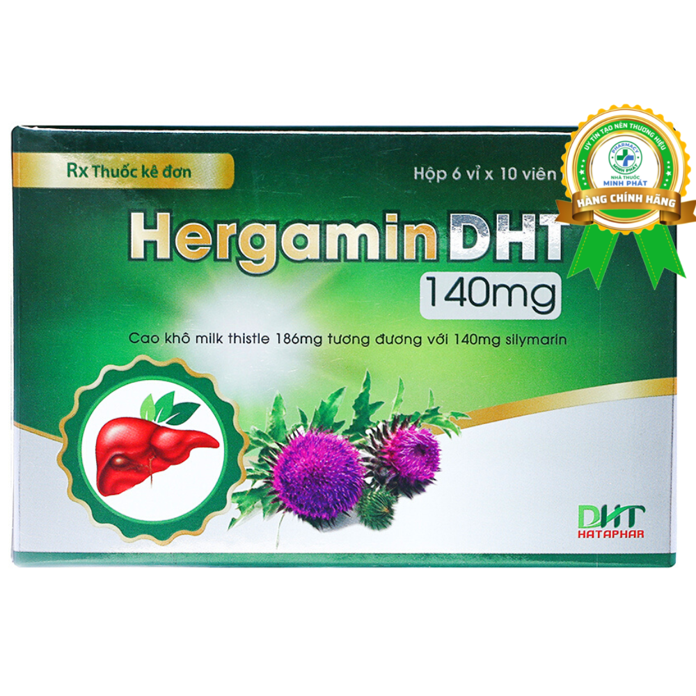 HergaminDHT 140mg hỗ trợ trị bệnh lý về gan (6 vỉ x 10 viên)